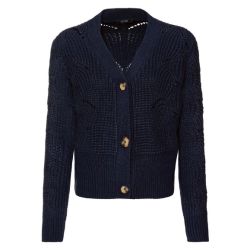 ESMARA® Dámsky pletený sveter (L (44/46), tmavomodrá)