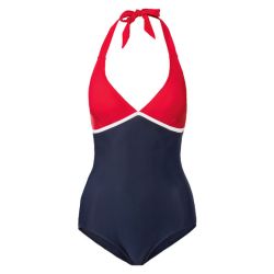 ESMARA® Dámske plavky (34, navy modrá/červená)