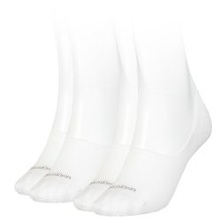 CALVIN KLEIN - 2PACK biele neviditeľné ponožky