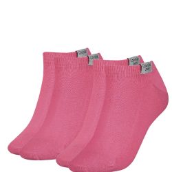 CALVIN KLEIN - 2PACK CK jeans magenta členkové ponožky z organickej bavlny