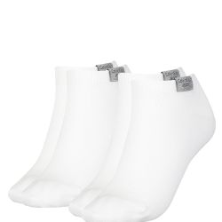 CALVIN KLEIN - 2PACK CK jeans white členkové ponožky z organickej bavlny