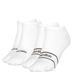 CALVIN KLEIN - 2PACK sparkle stripe alice biele neviditeľné ponožky