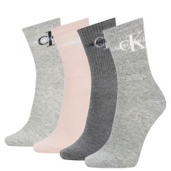 CALVIN KLEIN - 4PACK CK jeans hudson logo gray combo ponožky v darčekovom balení