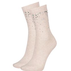 CALVIN KLEIN - rose melange logo crystal ponožky
