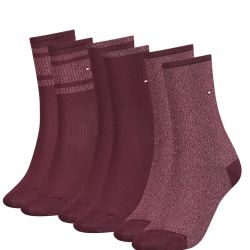 TOMMY HILFIGER - 3PACK lurex winetasting ponožky v darčekovom balení