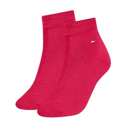 TOMMY HILFIGER - fold over rose red ponožky
