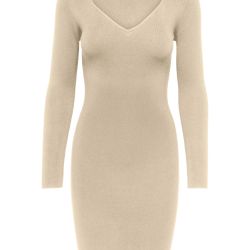 Jacqueline de Yong Dámske šaty JDYCIRKELINE Bodycon Fit 15266066 Cement XL