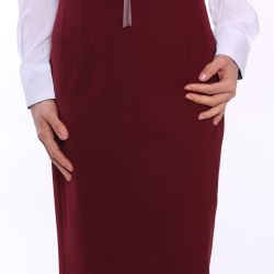 Dámska sukňa s mašľou ARDOUR - bordová