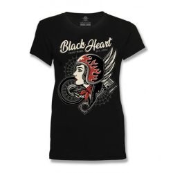 BLACK HEART Motorcycle Girl čierna - L