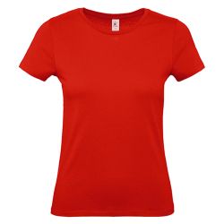 Dámske tričko B&C Barva: Fire Red, Velikost: S