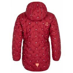 Dievčenské zimné prešívaný kabát Kilpi DAMIA-JG tmavo červený