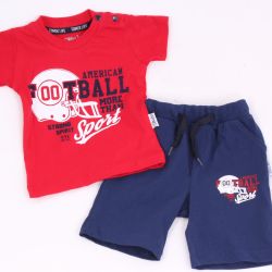Chlapčenská súprava 'FOOTBALL' - červeno modrá