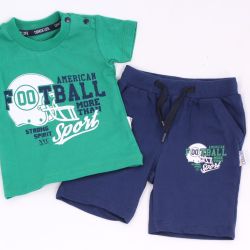 Chlapčenská súprava 'FOOTBALL' - zeleno- modrá
