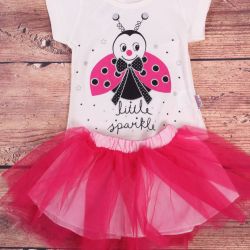 Dievčenská súprava 'LITTLE SPARKLE' - ružovo-biela