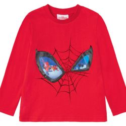 Chlapčenské bavlnené tričko s dlhým rukávom (110/116, Spider-Man)