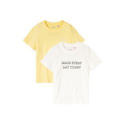 LUPILU® Chlapčenské tričko, 2 kusy (110/116, žltá/biela )