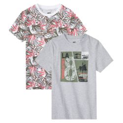 PEPPERTS® Chlapčenské tričko, 2 kusy (134/140, sivá/biela)