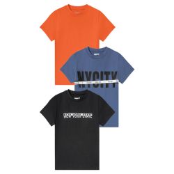 PEPPERTS® Chlapčenské tričko, 3 kusy (122/128, modrá/čierna/oranžová)