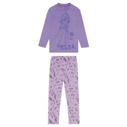 Dievčenské bavlnené pyžamo (110/116, fialová)