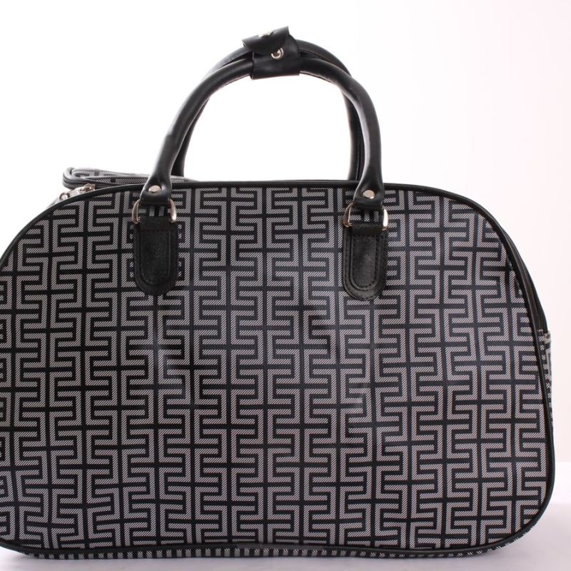 Cestovná taška (41x26x22 cm) - čierna vzorovaná