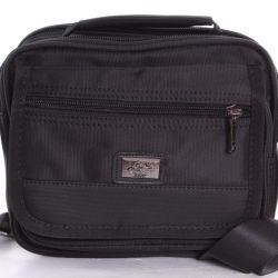 Pánska športová taška cez plece 'STARDRAGON - A236' - čierna (17x21x10 cm)
