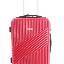 Cestovný kufor malý LEONARDO DA VINCI - červený (50x37x21 cm + 5 cm kolieska)