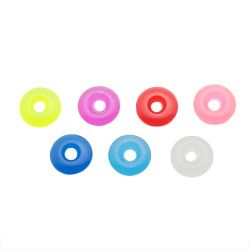 Akrylové farebné koliesko na piercing - prívesok na činku W16.01/07 - Farba: Číra