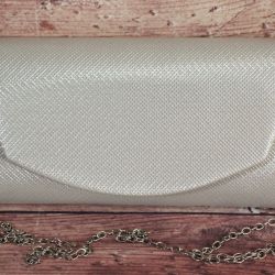 Dámska spoločenská kabelka (22x11x4 cm) - strieborná