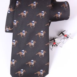 Pánska kravata + manžetové gombíky VZOR 3. (š. 7,5 cm)