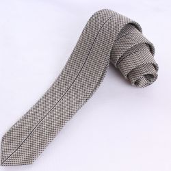 Pánska kravata vzorovaná (š. 6 cm) - zeleno-čierna