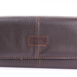Čašnícka peňaženka DI WANG (Z18) - tmavohnedá (19x10 cm)