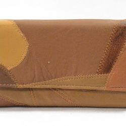 Čašnícka peňaženka prešívaná - hnedá (19x10 cm)