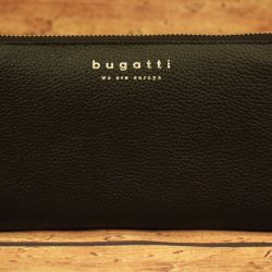 Dámska kožená peňaženka Bugatti 49367801 (20 x 2,5 x 10,5 cm)  - čierna