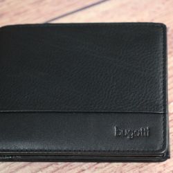 Pánska kožená peňaženka Bugatti 49320301  (12 x 3 x 9 cm) - čierna