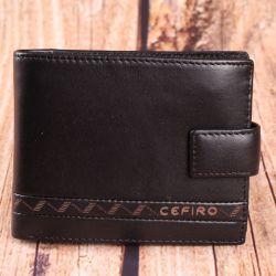 Pánska peňaženka CEFIRO (XH37-3152-1A) - čierna (12x9,5cm)
