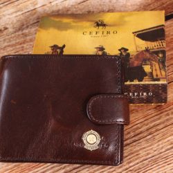 Pánska peňaženka CEFIRO-XH25-208B-2 - tmavohnedá (11x9,5cm)