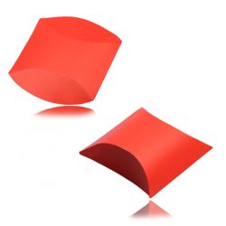 Darčeková krabička z papiera - červená farba, hladký povrch, pukačka Y29.11