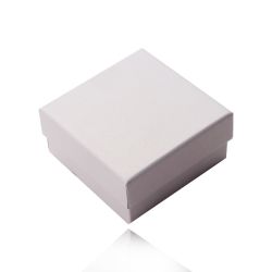 Šperky Eshop - Darčeková krabička na prsteň a náušnice v bielej perleťovej farbe Y43.10