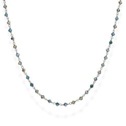 Amen Moderné strieborný náhrdelník s kryštálmi Romance CLNVE 45 cm