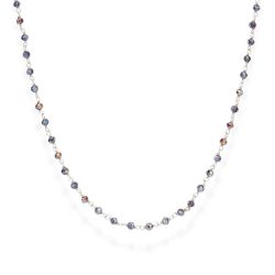 Amen Nežný strieborný náhrdelník s fialovými kryštálmi Romance CLBVS45