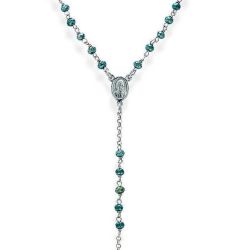 Amen Originálne strieborný náhrdelník Blue Crystals CROBP4