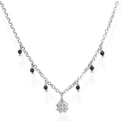 Amen Originálne strieborný náhrdelník so zirkónmi a kryštály Romance CLQBNZ