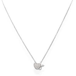 Amen Originálne strieborný náhrdelník so zirkónmi CLHDBB (retiazka, prívesok)