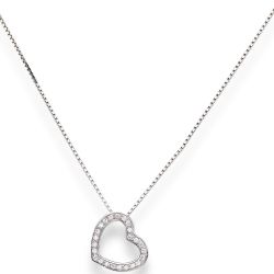 Amen Originálne strieborný náhrdelník so zirkónmi Love CLHE2