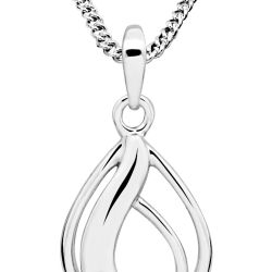 Art Diamond Očarujúce strieborný náhrdelník s diamantom DAGS1204/50 (prívesok, retiazka)