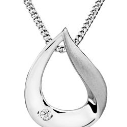 Art Diamond Pôvabný strieborný náhrdelník s diamantom DAGS1203/50