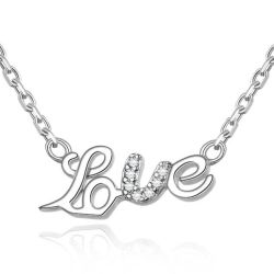 Beneto Strieborný náhrdelník Love AGS271/48