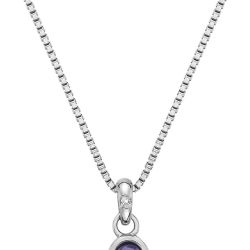 Hot Diamonds Strieborný náhrdelník pre narodené vo februári Birthstone DP755
