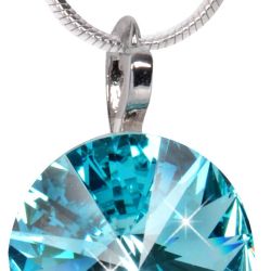 Levien Elegantný náhrdelník Rivoli Light Turquoise