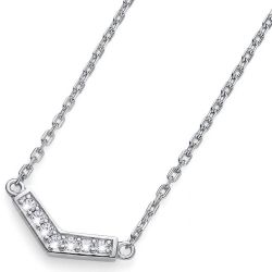 Oliver Weber Strieborný náhrdelník s kryštálmi Bend 61145